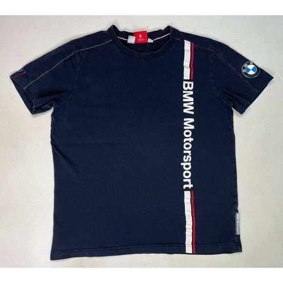 BMW Motorsport T-shirt voor volwassenen, marineblauw, officieel product